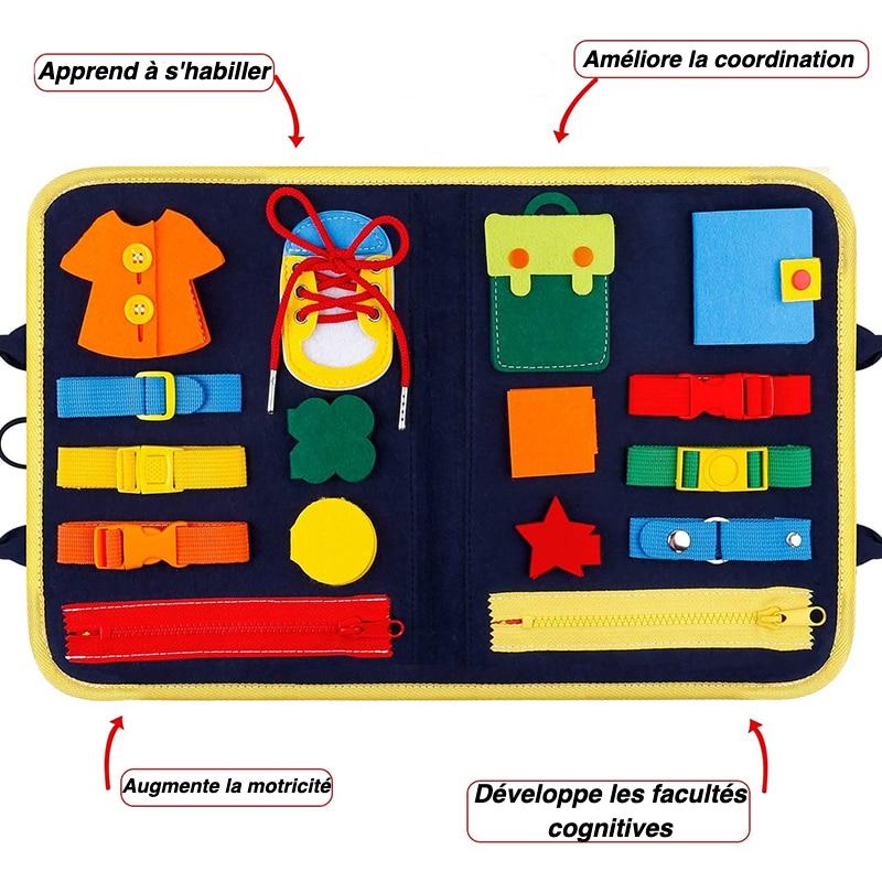 Activity-board Tableau d'activités pour les tout-petits, jouet sensoriel en  bois pour bébé